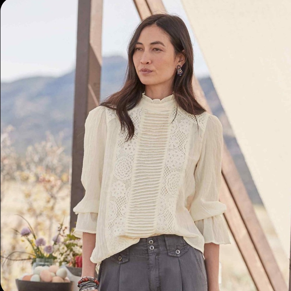 Sundance Once Upon a Dream Ivory Ruffle Blouse